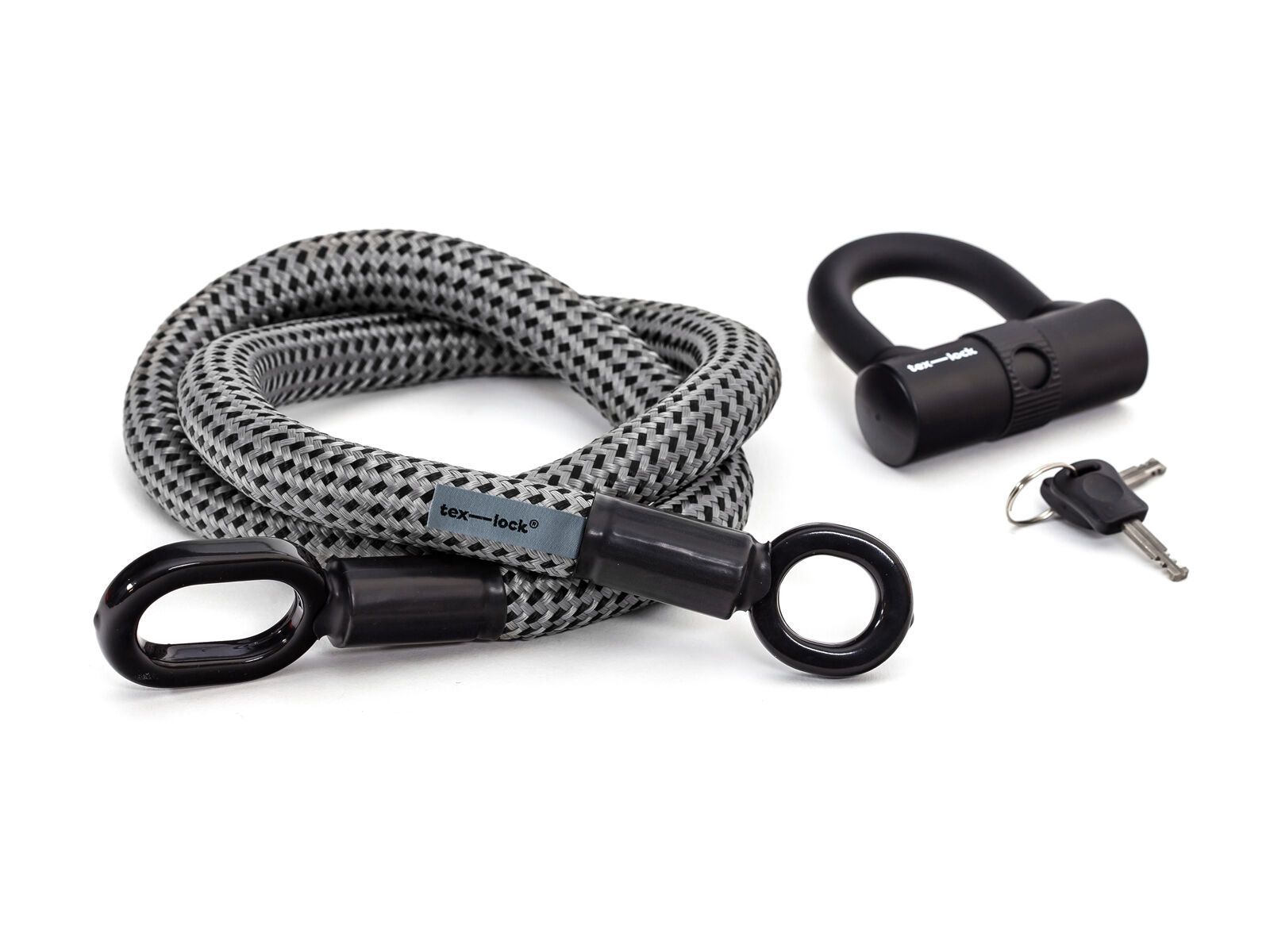 Tex-Lock Eyelet M 120 cm + U-Lock, grey/black - Bild 2