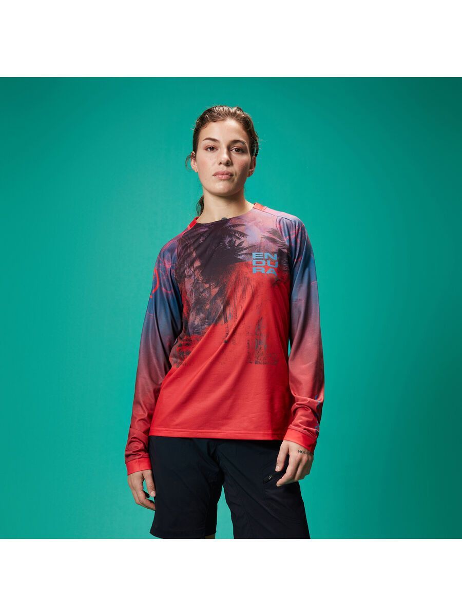 Endura Damen Tropical T-Shirt LTD (Langarm), granatapfel - Bild 9