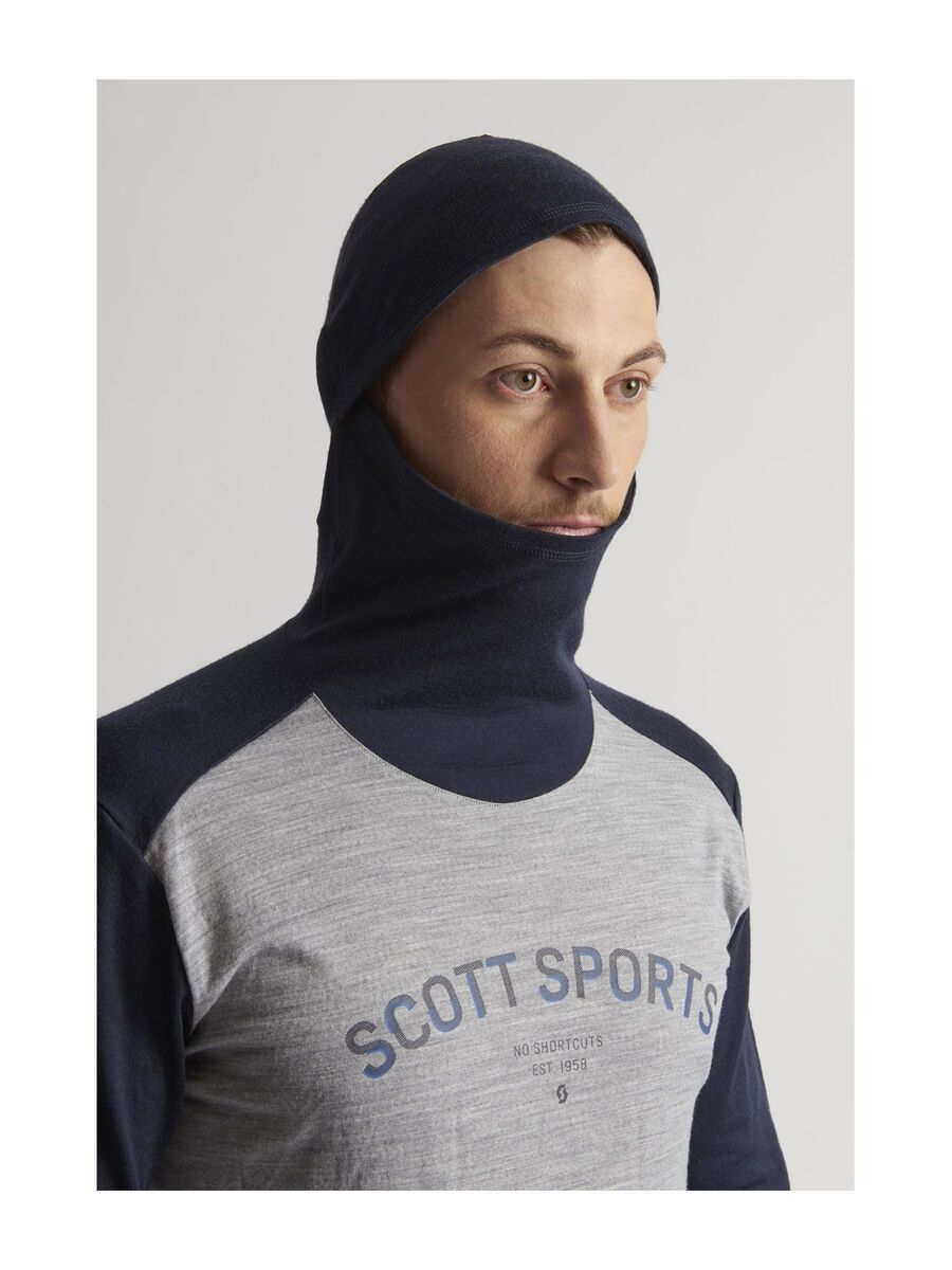 Scott Defined Merino L/SL Men's Hoody, dark blue/light grey melange - Bild 7