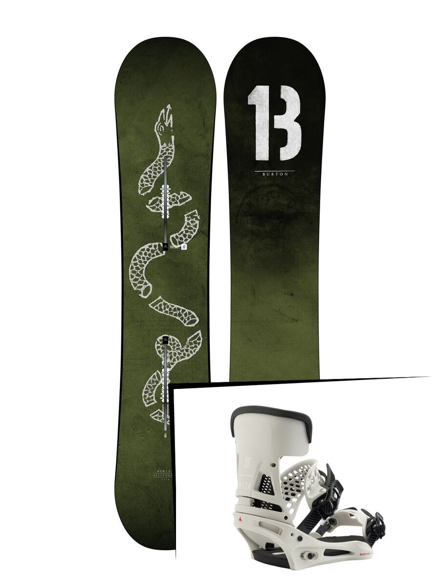 Set: Burton Descendant Wide 2019 + Burton Malavita vape cloud - Bild 1