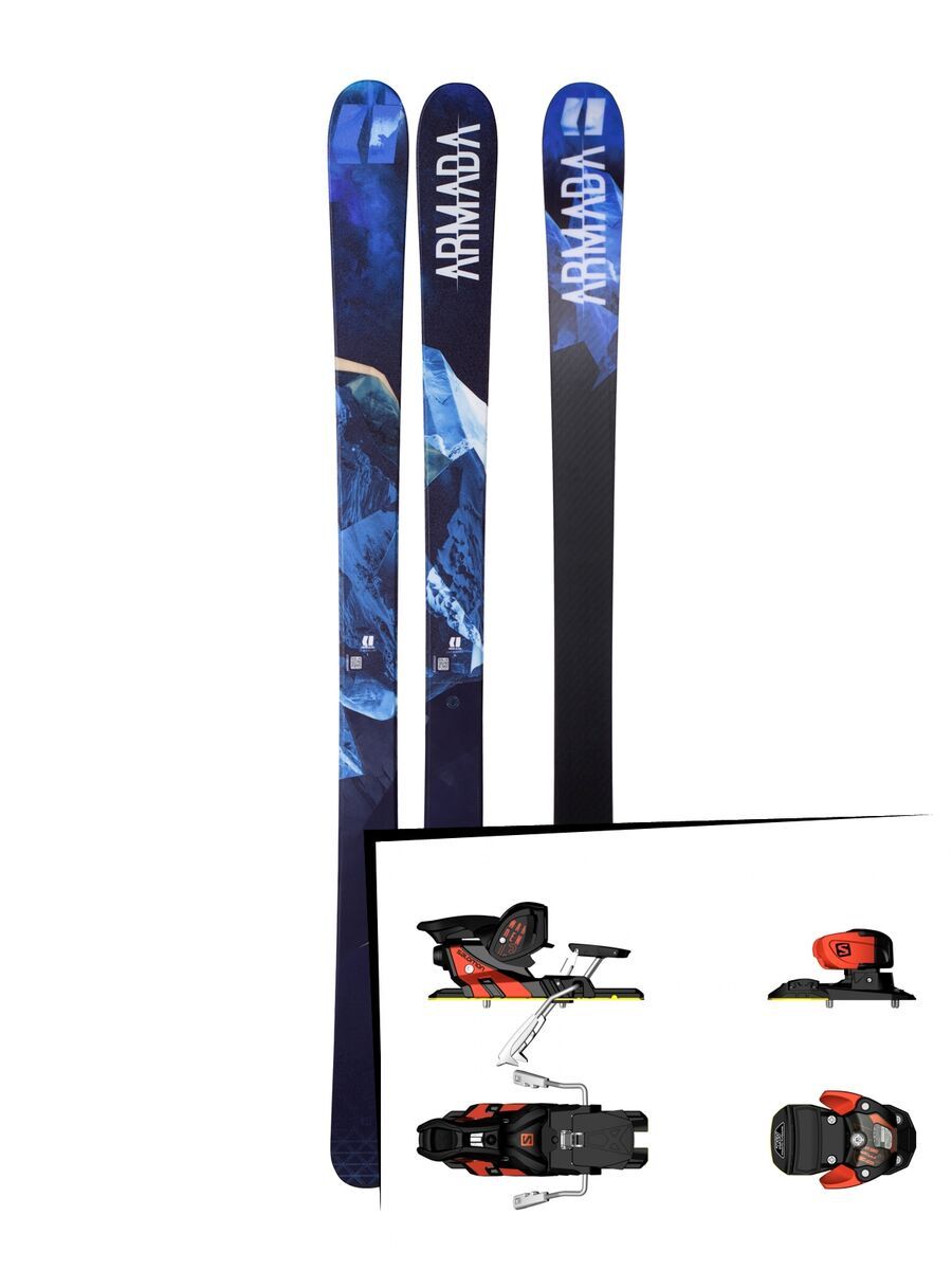 Set: Armada Invictus 95 2018 + Salomon Warden MNC 13 white/black/orange - Bild 1