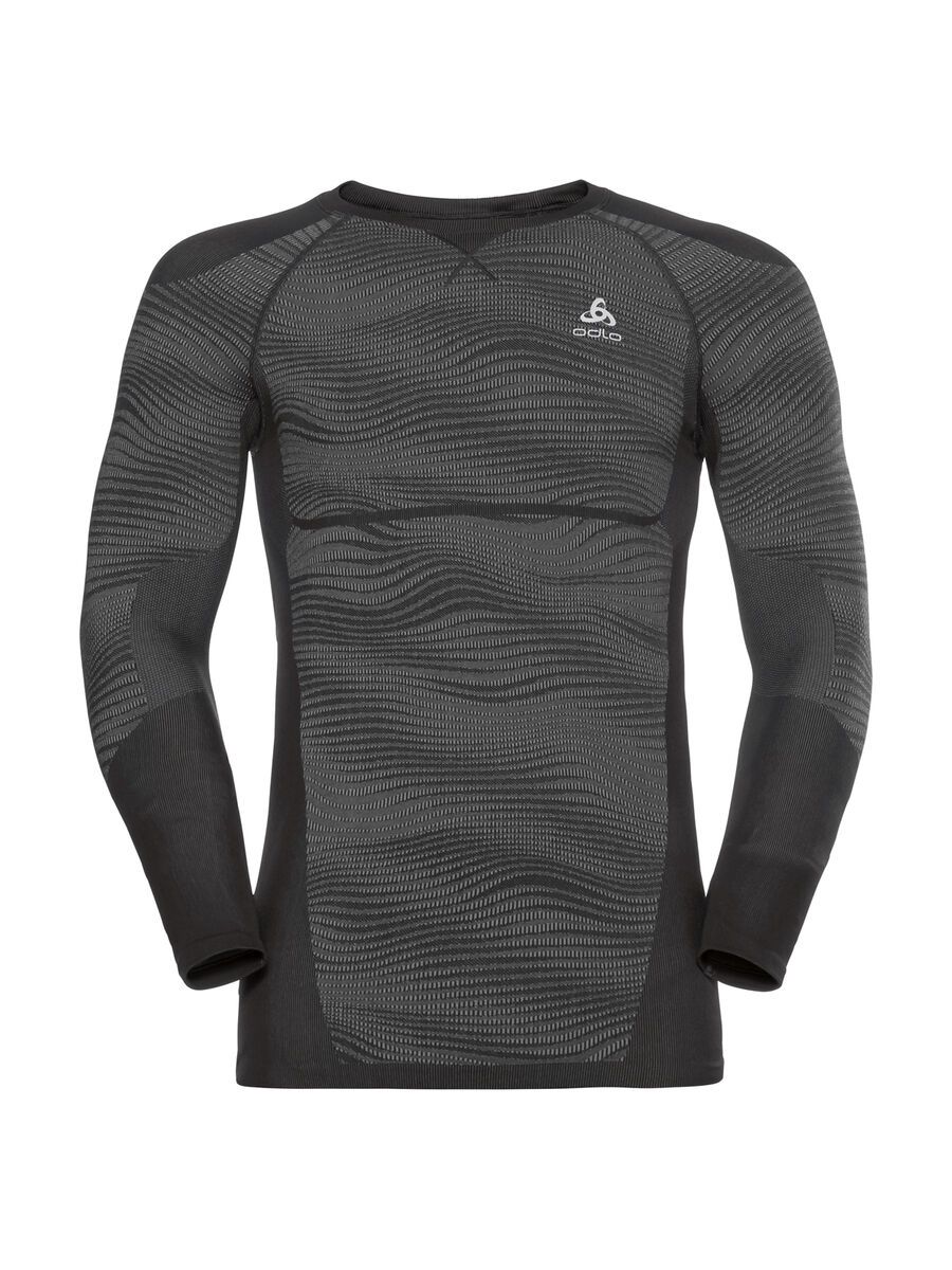 Odlo SUW Top Performance Blackcomb Crew Neck L/S, black - odlo concrete grey - silver - Bild 1