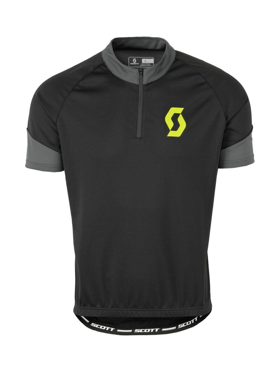 Scott Endurance Q-Zip s/sl Shirt, black/sulphur yellow - Bild 1