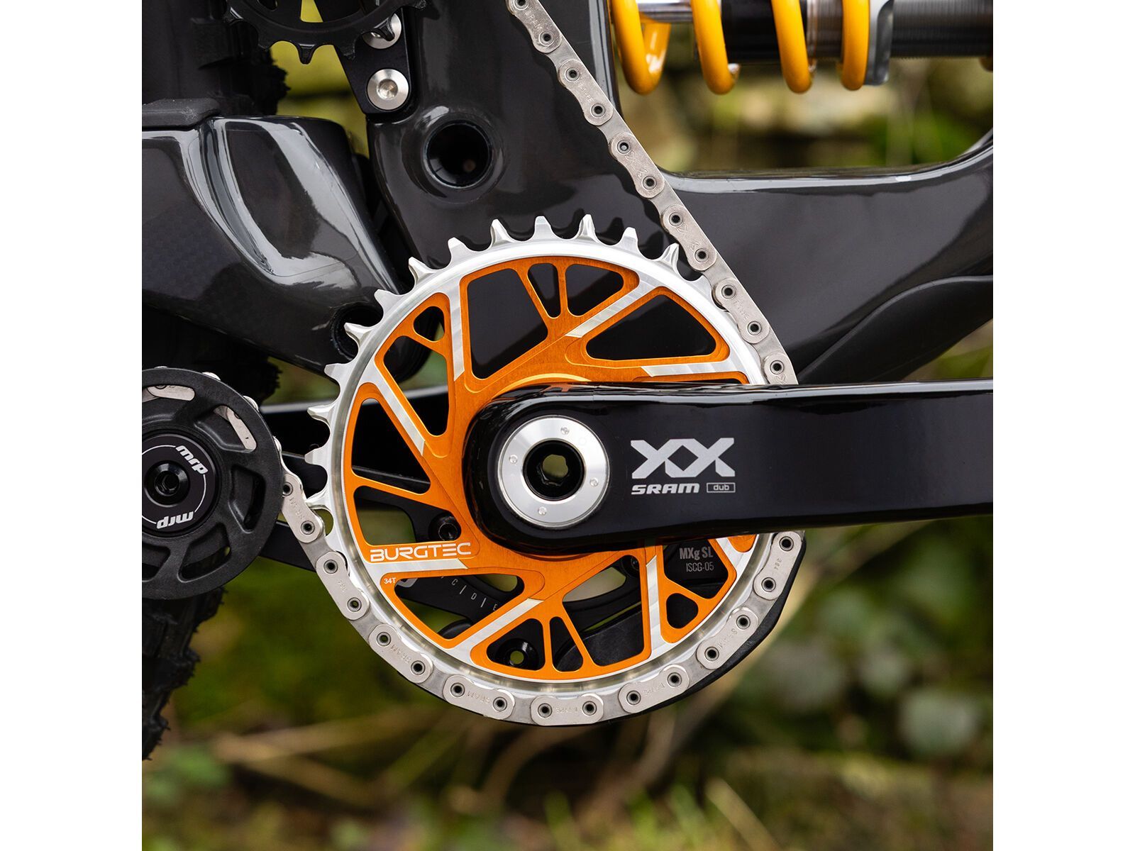 Burgtec 3 mm Offset Thick Thin Chainring SRAM 8-Bolt, iron bro orange - Bild 17
