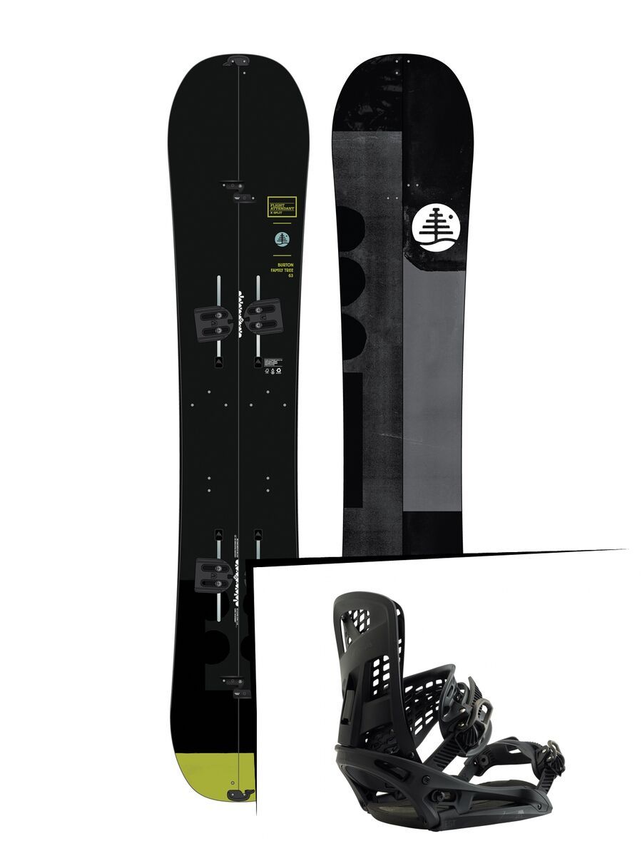 Set: Burton Family Tree Flight Attendant X Split 2019 + Burton Genesis EST matty black - Bild 1