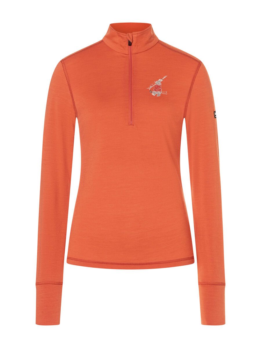 super.natural Tundra175 Zip 1/4 Bunny Damen, chilli/various - Bild 1