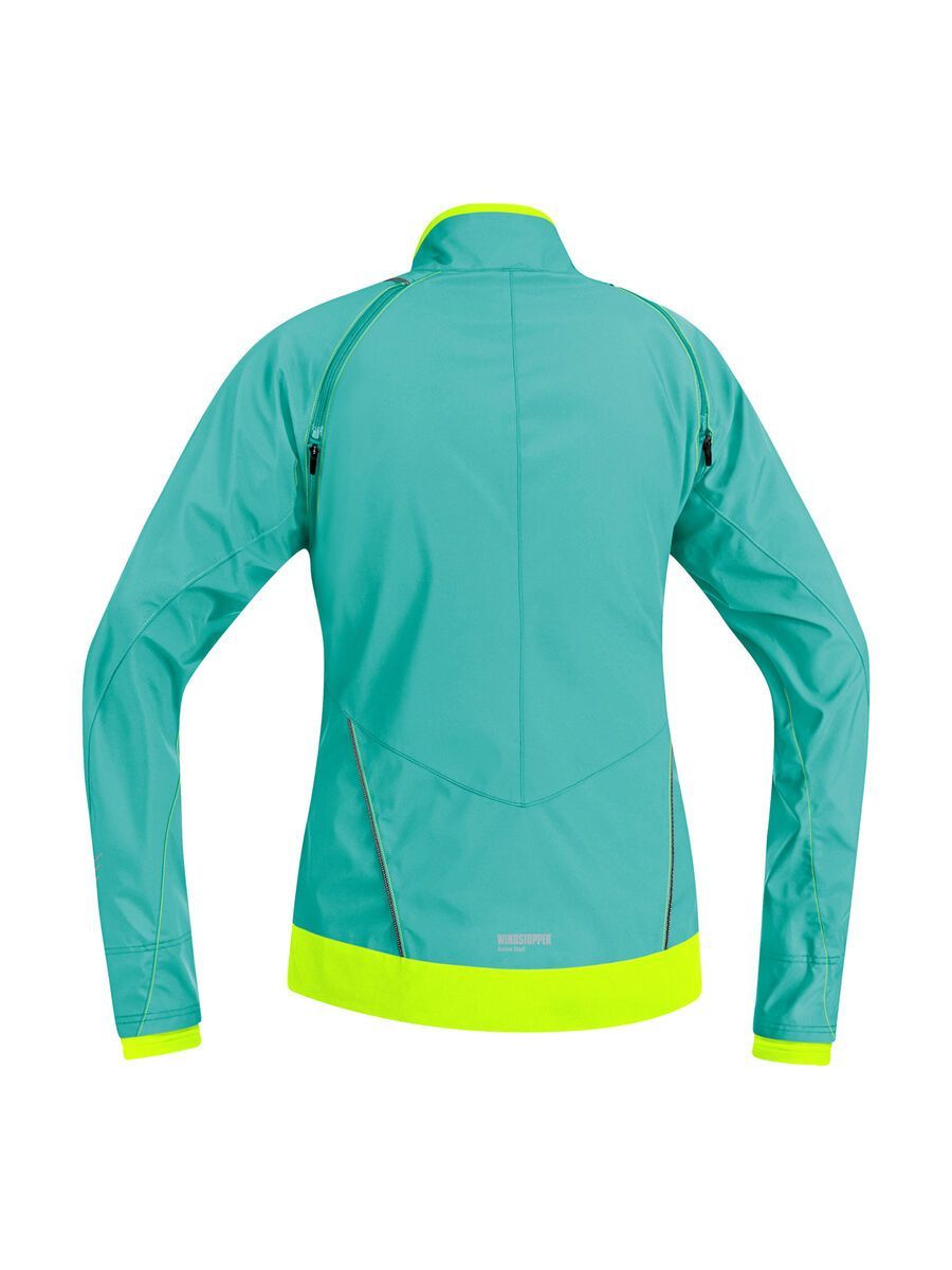 Gore Bike Wear Element Lady Windstopper Active Shell Zip-Off Jacke, turquoise/neon yellow - Bild 2