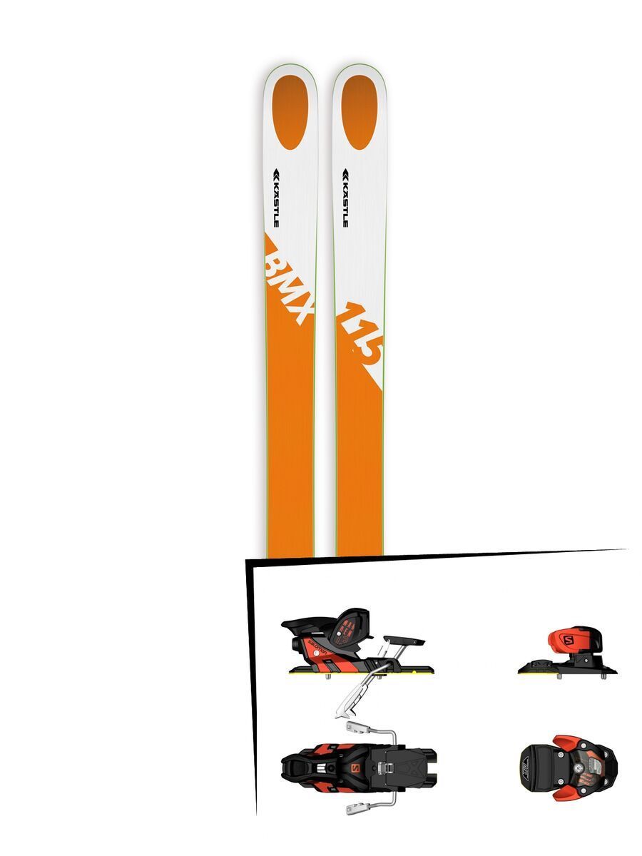 Set: Kästle BMX115 2018 + Salomon Warden MNC 13 white/black/orange - Bild 1
