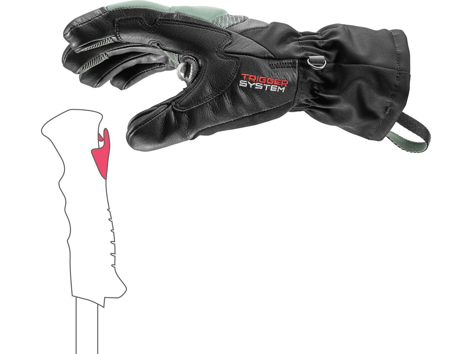 Leki Griffin Base 3D Women, black/dusty green - Bild 6