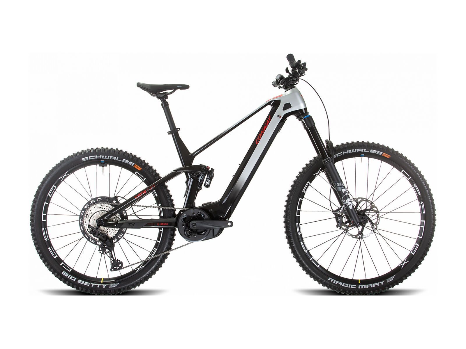 Conway Xyron S 8.9 Carbon MX, silver fade / red - Bild 1