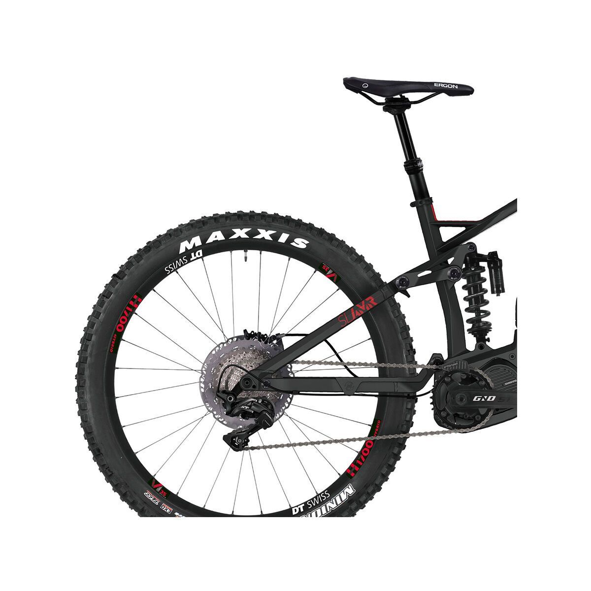 Ghost Hybride SL AMR S6.7+ LC, titanium grey/riot red/star white - Bild 5