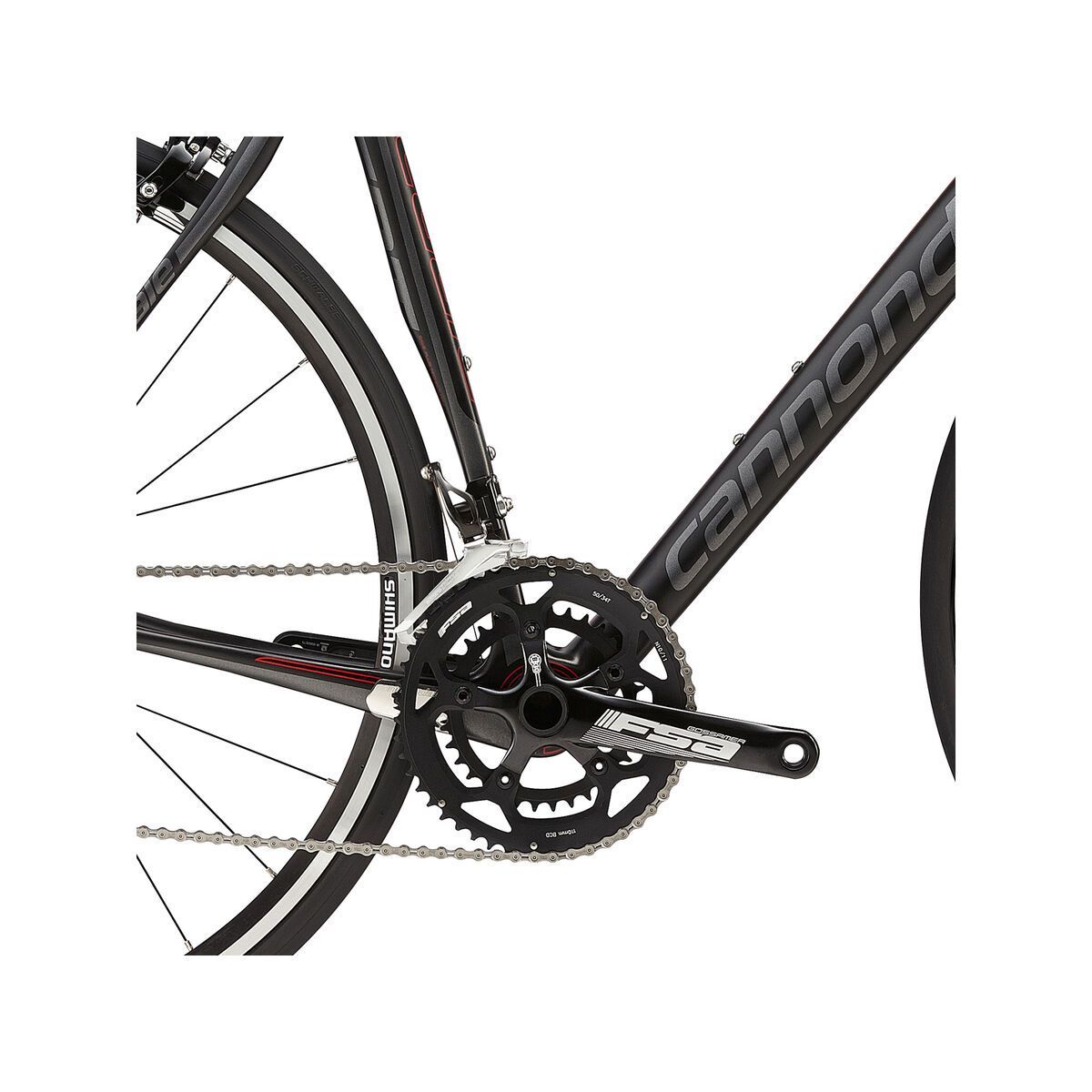 Cannondale Synapse Carbon 105 6, jet black, with charcoal grey and race red matte - Bild 3