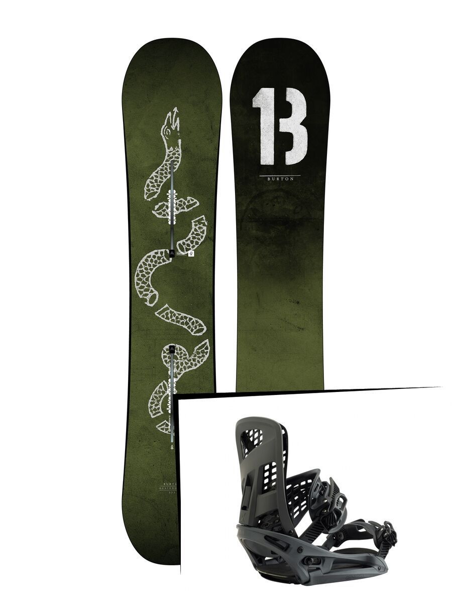 Set: Burton Descendant 2019 + Burton Genesis X EST black matte - Bild 1