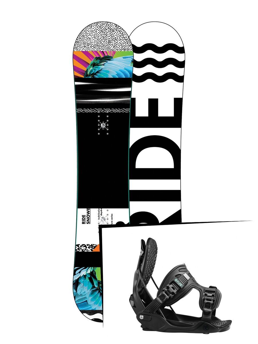 Set: Ride Rapture 2017 + Flow Haylo 2017, black - Snowboardset - Bild 1