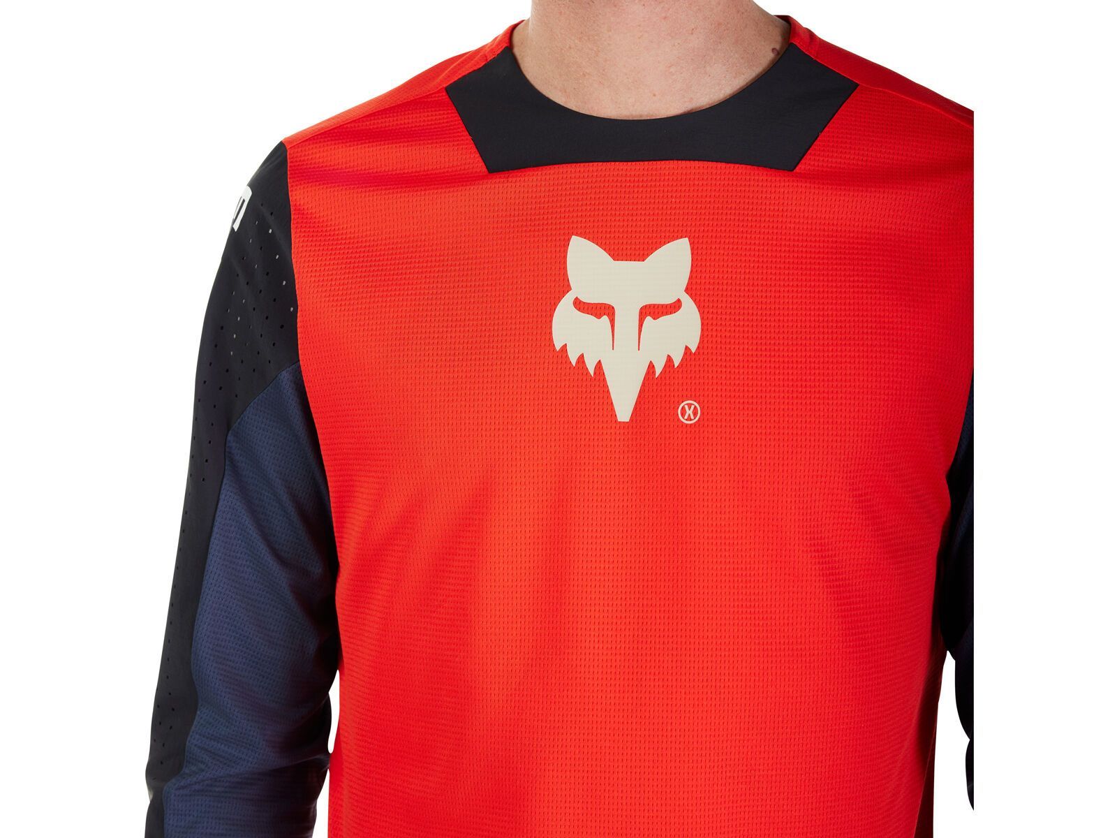 Fox Youth Defend LS Jersey Elevated, fluorescent red - Bild 3