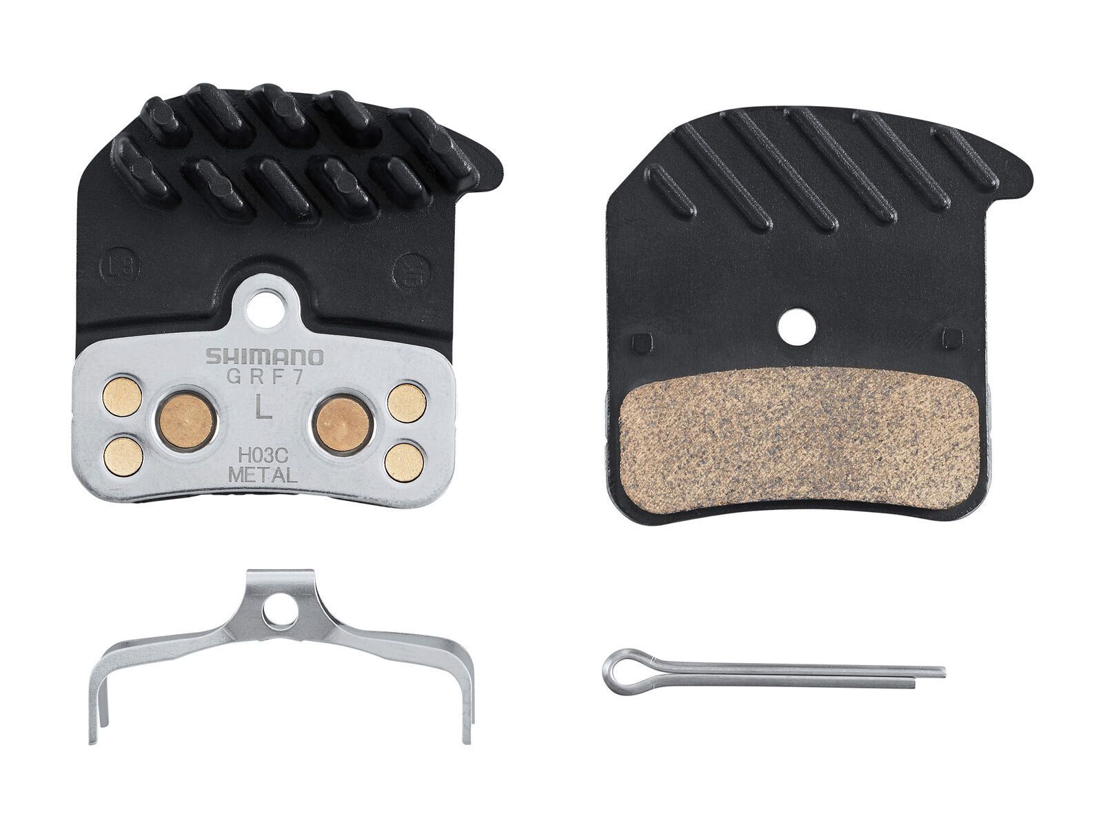 Shimano H03C-MF Metall Scheibenbremsbelag mit Kühllamellen - Bild 1