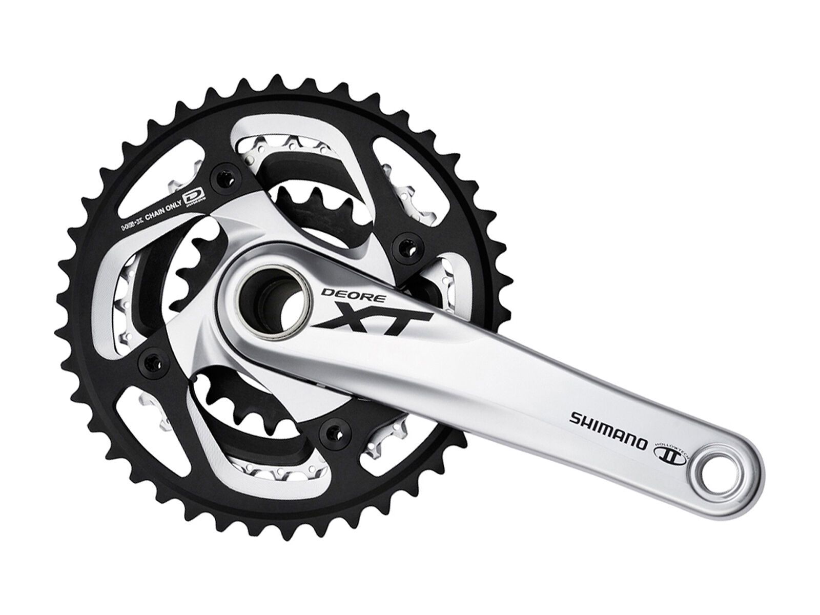 Shimano Kurbelgarnitur Deore XT MTB FC-M780 3x10 - 42/32/24, silber - Bild 1