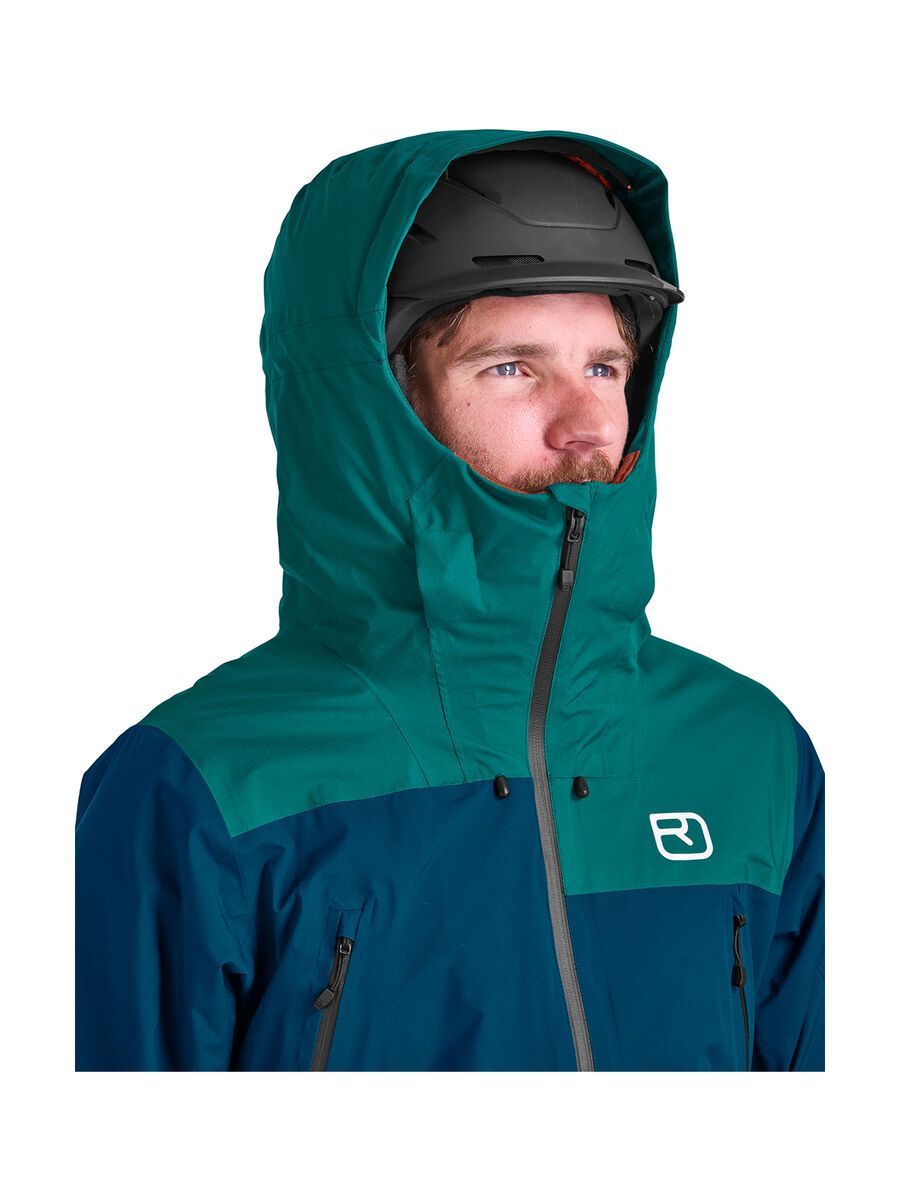Ortovox 2L Swisswool Sedrun Jacket M, petrol blue - Bild 4