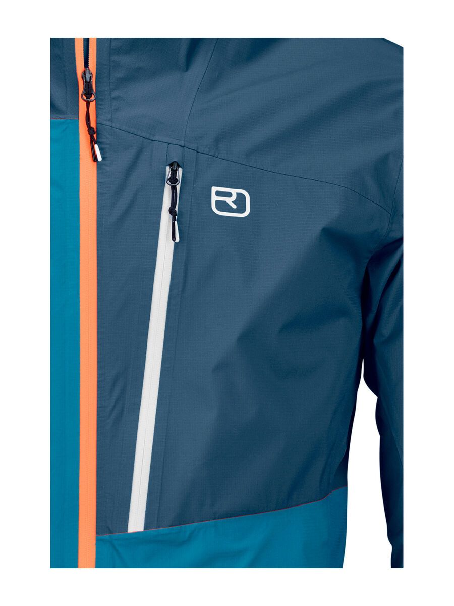 Ortovox Merino Hardshell Light 2.5l Civetta Jacket M, blue sea - Bild 3