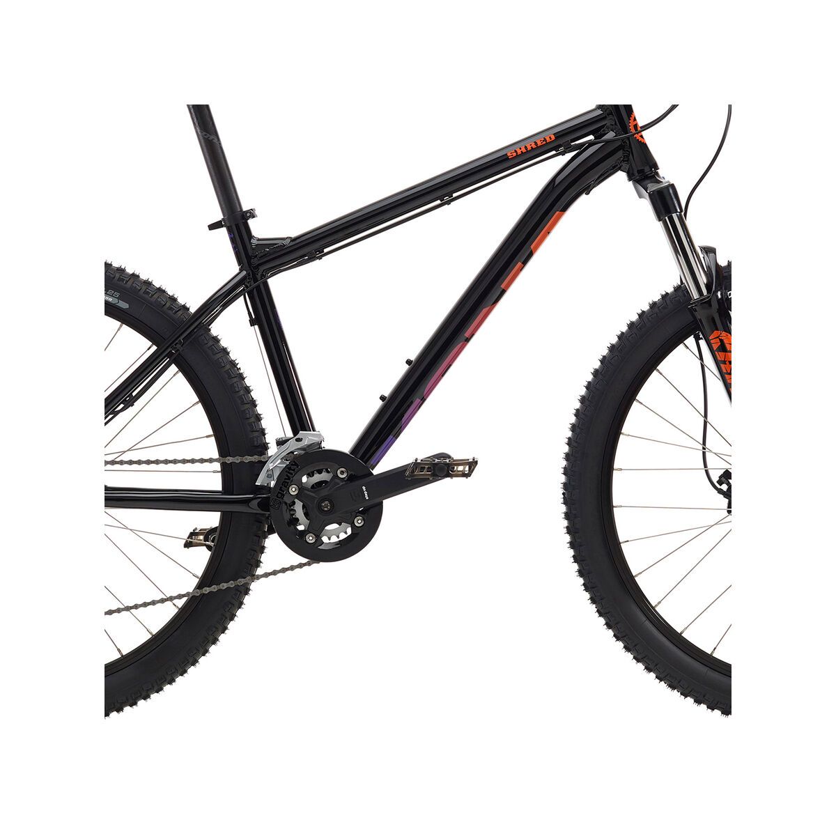 Kona Shred, gloss black w/ orange-purple fade decals - Bild 3