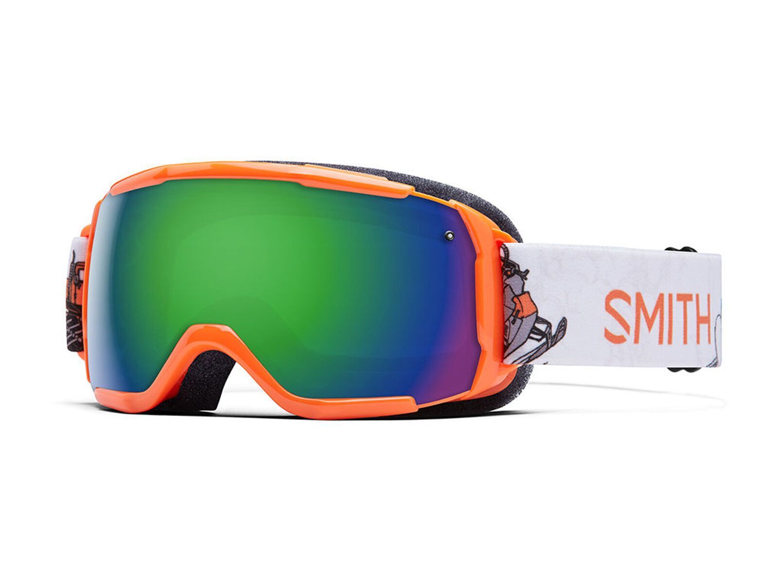Smith Grom, sno-motion/green sol-x mirror - Bild 1