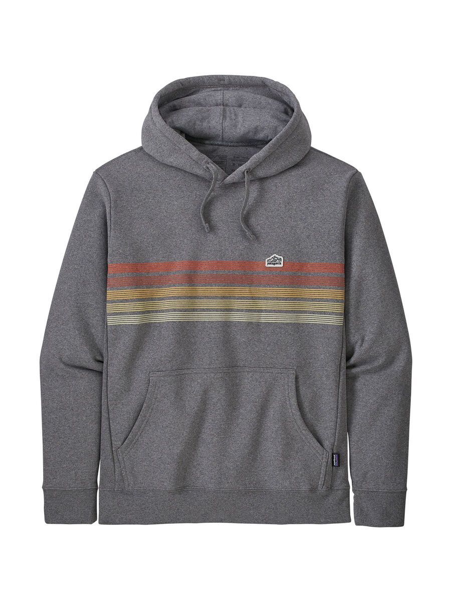 Patagonia Line Logo Ridge Stripe Uprisal Hoody, gravel heather - Bild 1