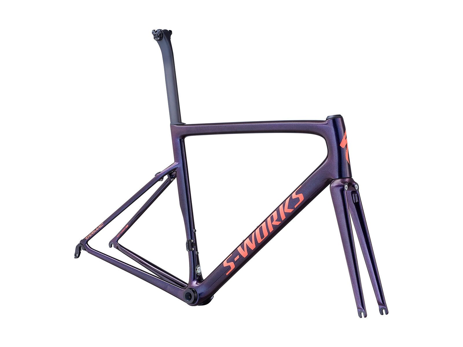 Specialized S-Works Tarmac Frameset, gloss chameleon flake/satin acid red/clean - Bild 1