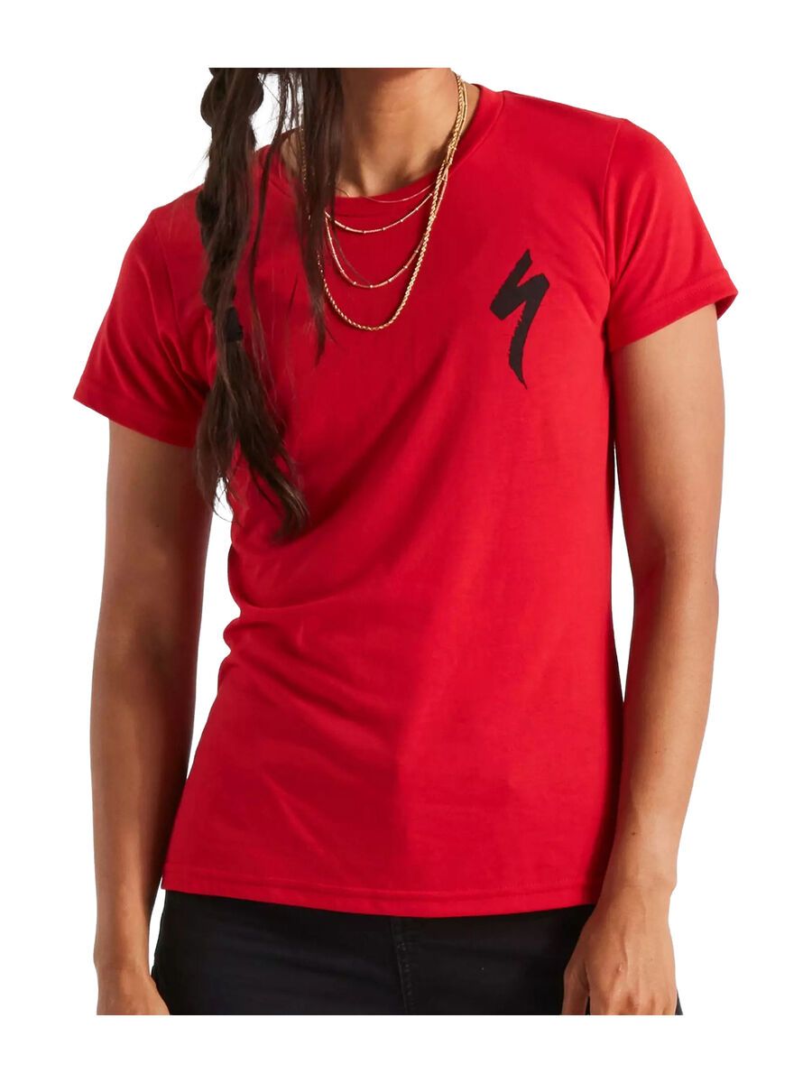 Specialized S-Logo T-Shirt Damen kurzarm, flo red - Bild 1