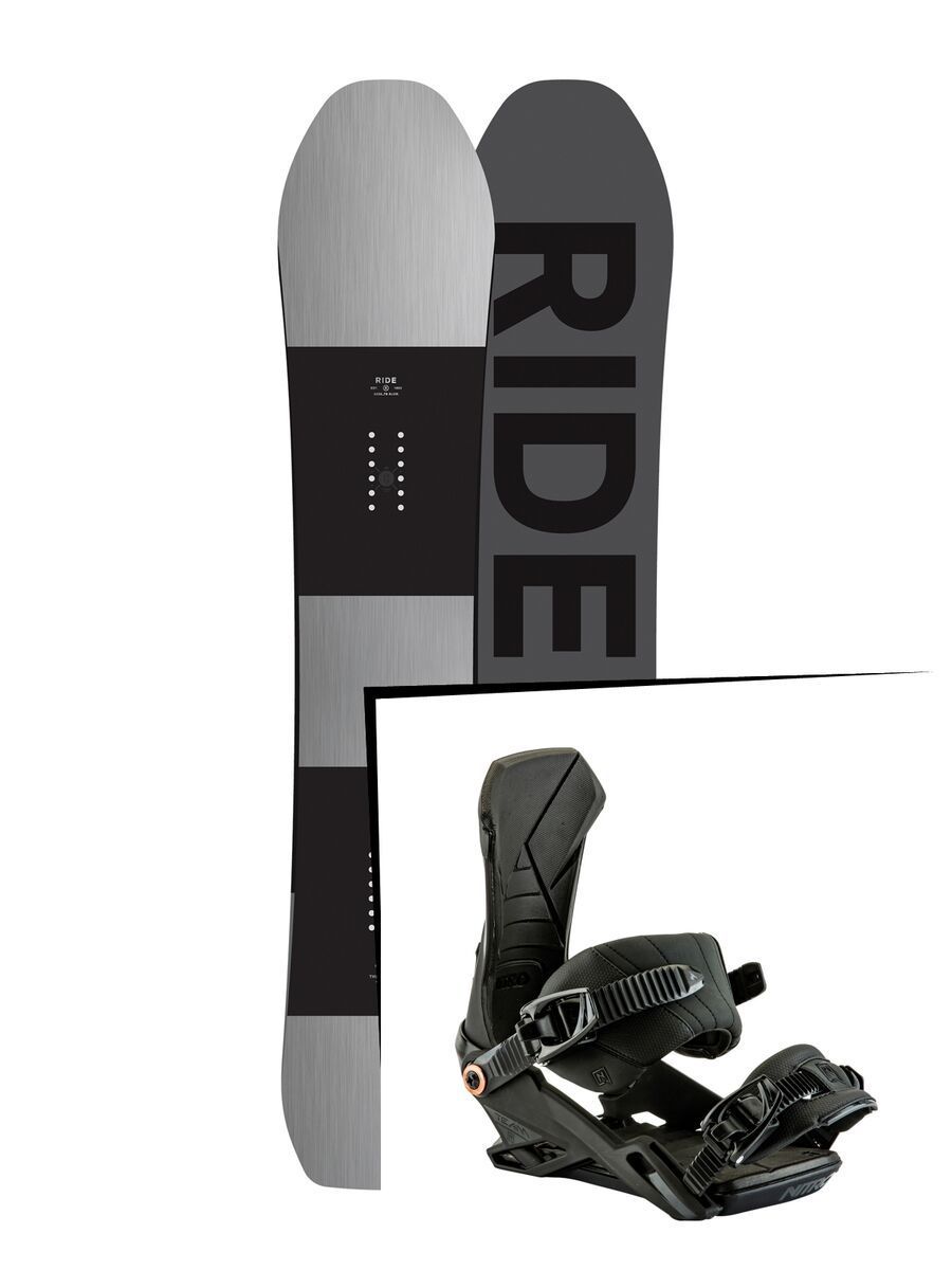 Set: Ride Timeless 2017 + Nitro Team 2017, black - Snowboardset - Bild 1