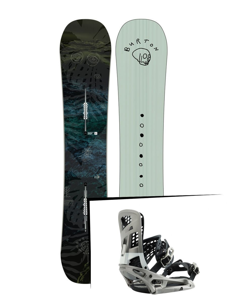 Set: Burton Flight Attendant Wide 2019 + Burton Genesis EST super silver - Bild 1