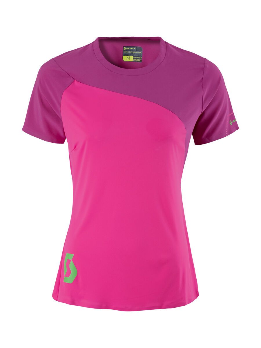 Scott Womens Trail Tech 10 s/sl Shirt, berry purple/bright pink - Bild 1