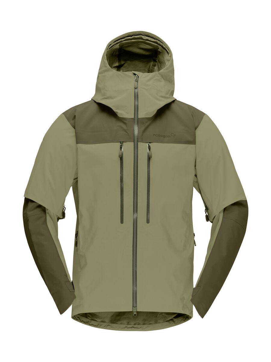 Norrona trollveggen Gore-Tex Pro light Jacket M's, olive night/deep lichen green - Bild 1