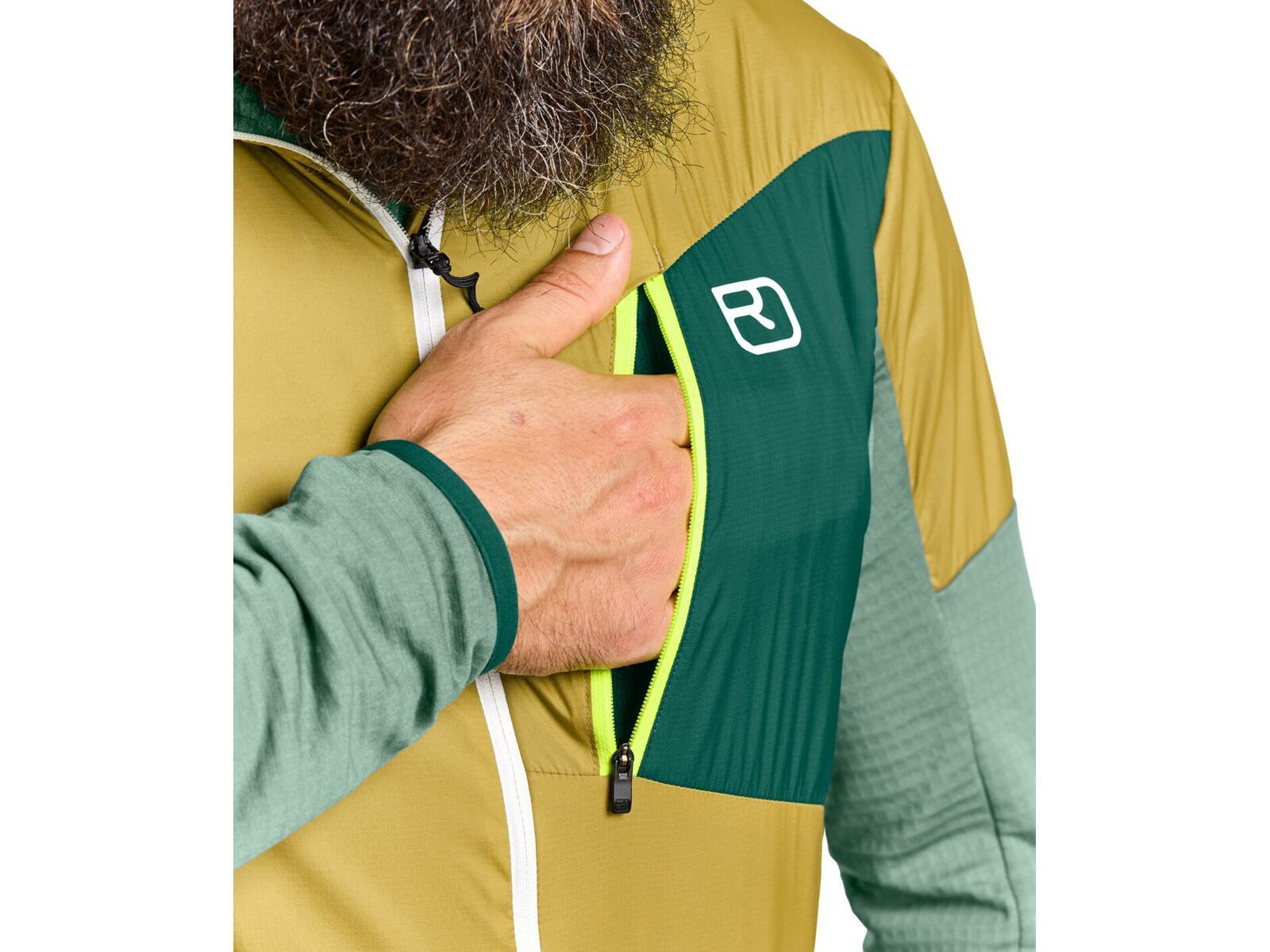 Ortovox Merino Fleece Light Grid Ladiz Hybrid Jacket M, arctic grey - Bild 4