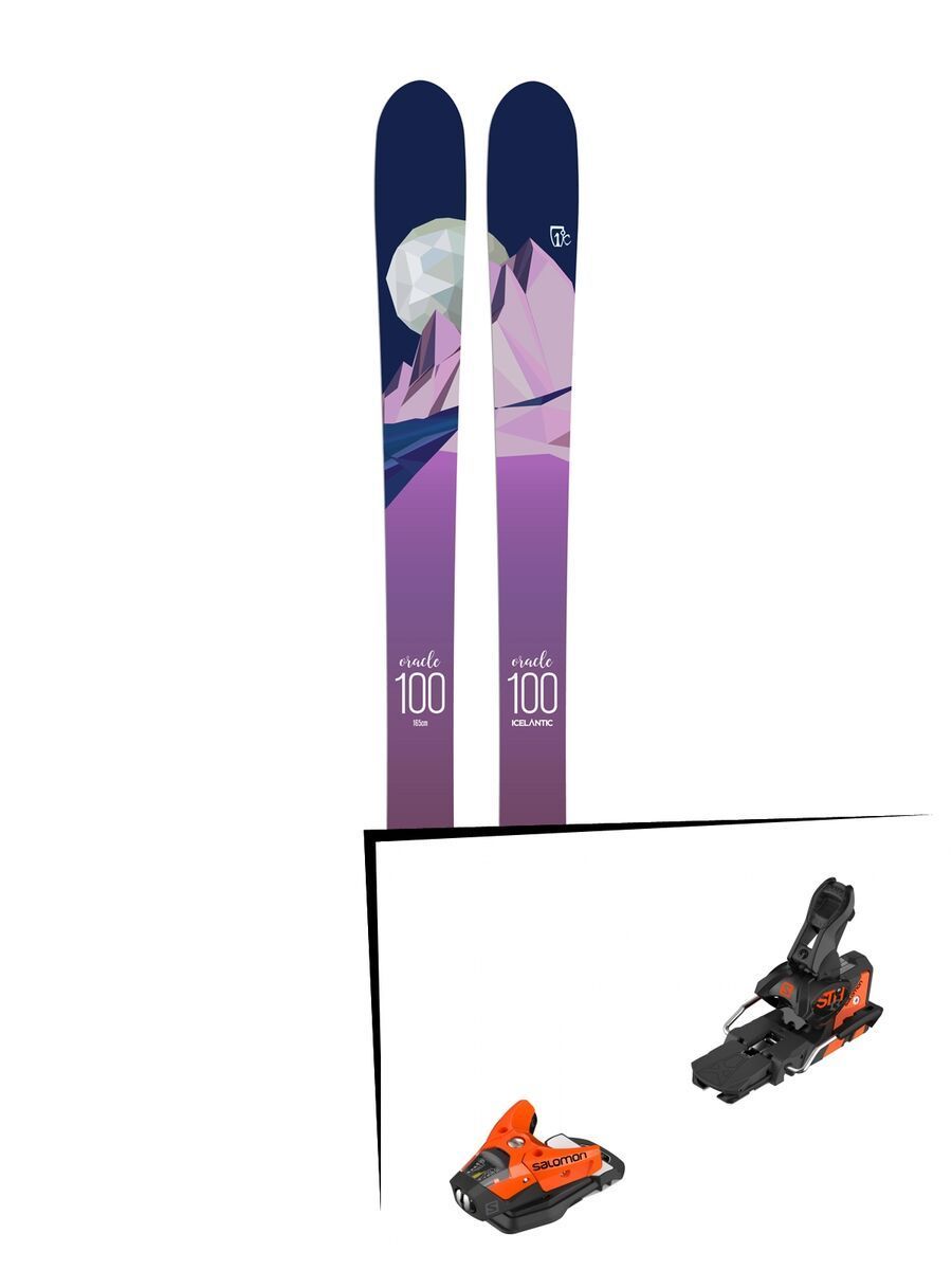 Set: Icelantic Oracle 100 2018 + Salomon STH2 WTR 13 orange/black - Bild 1