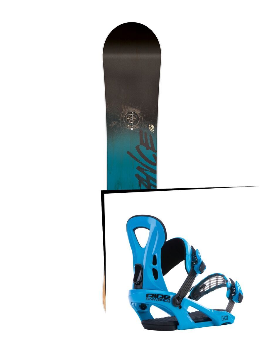 Set: Nitro Stance Wide 2017 + Ride LX 2015, cyan - Snowboardset - Bild 1