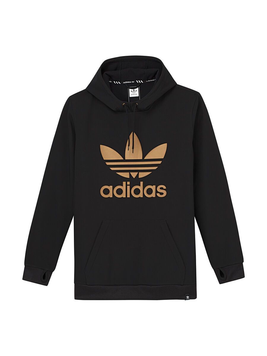 Adidas Team Tech Hoodie, black/tactile gold metallic - Bild 1
