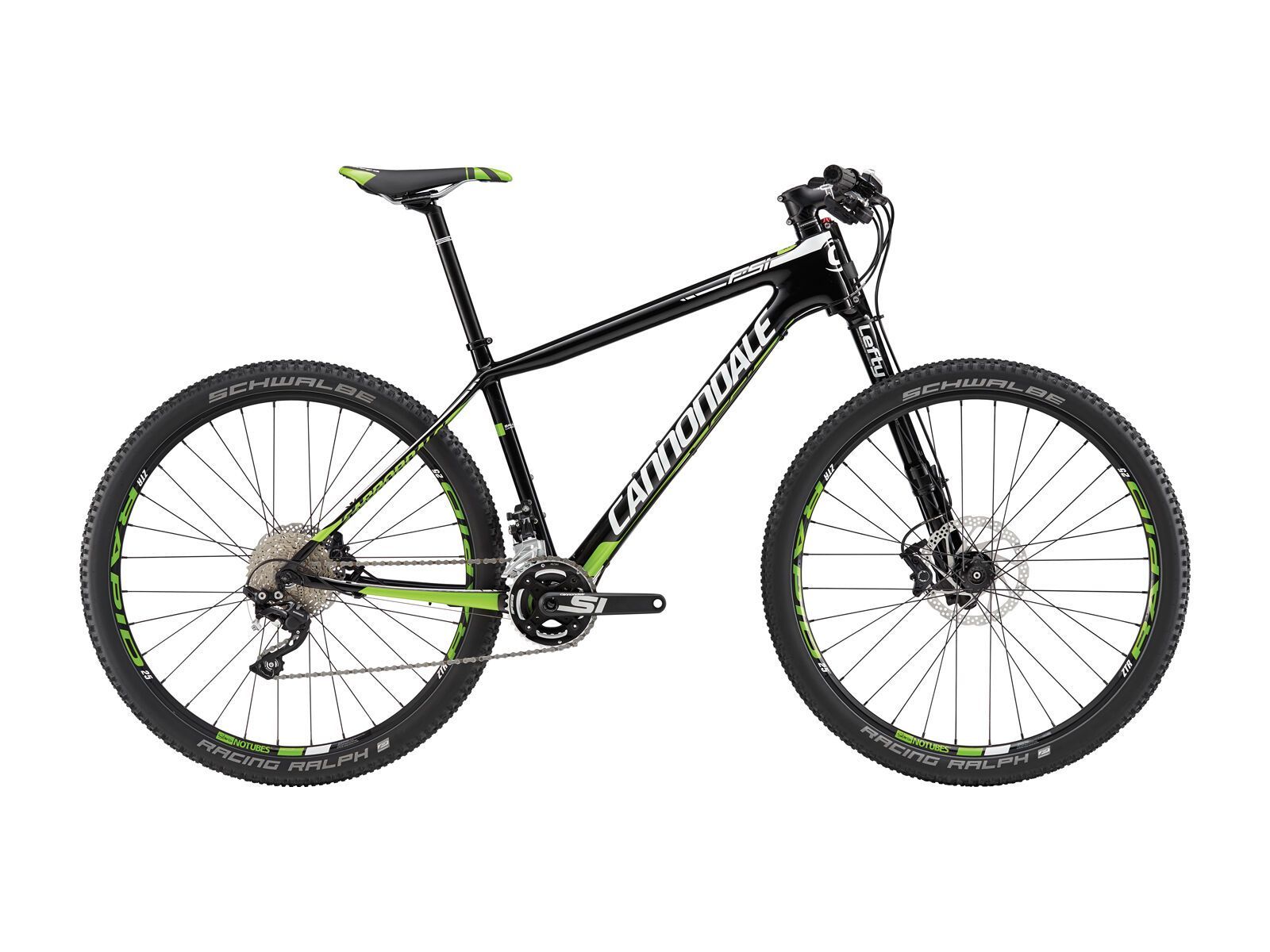 Cannondale F-SI Carbon 4 27.5, jet black w/ berzerker green and magnesium white, gloss - Bild 1