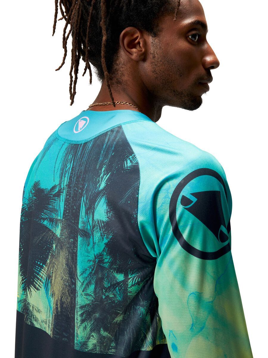 Endura Tropical Print LTD (Langarm), atlantikblau | BIKER-BOARDER.DE