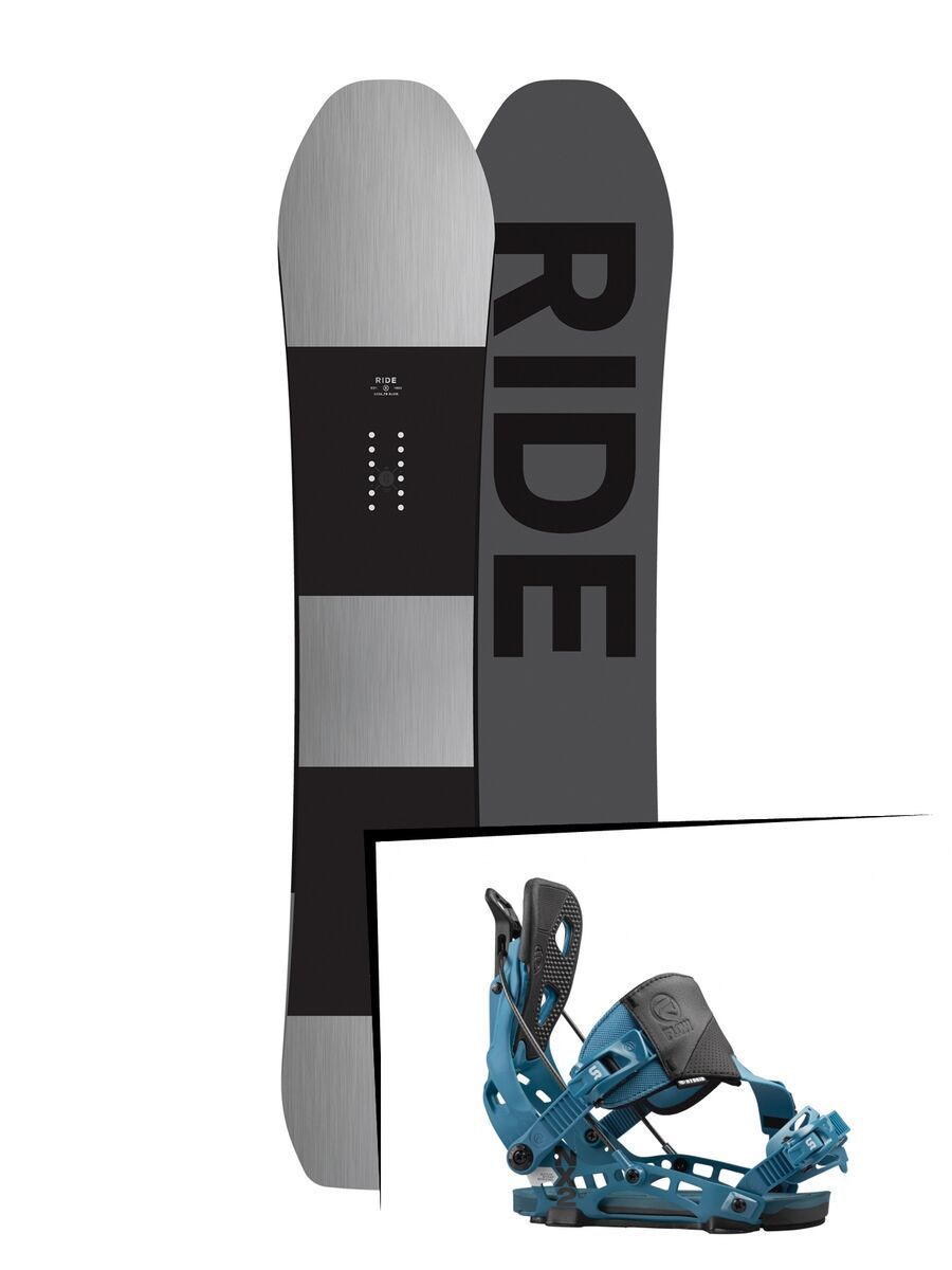Set: Ride Timeless 2017 + Flow NX2 Hybrid 2016, blue - Snowboardset - Bild 1