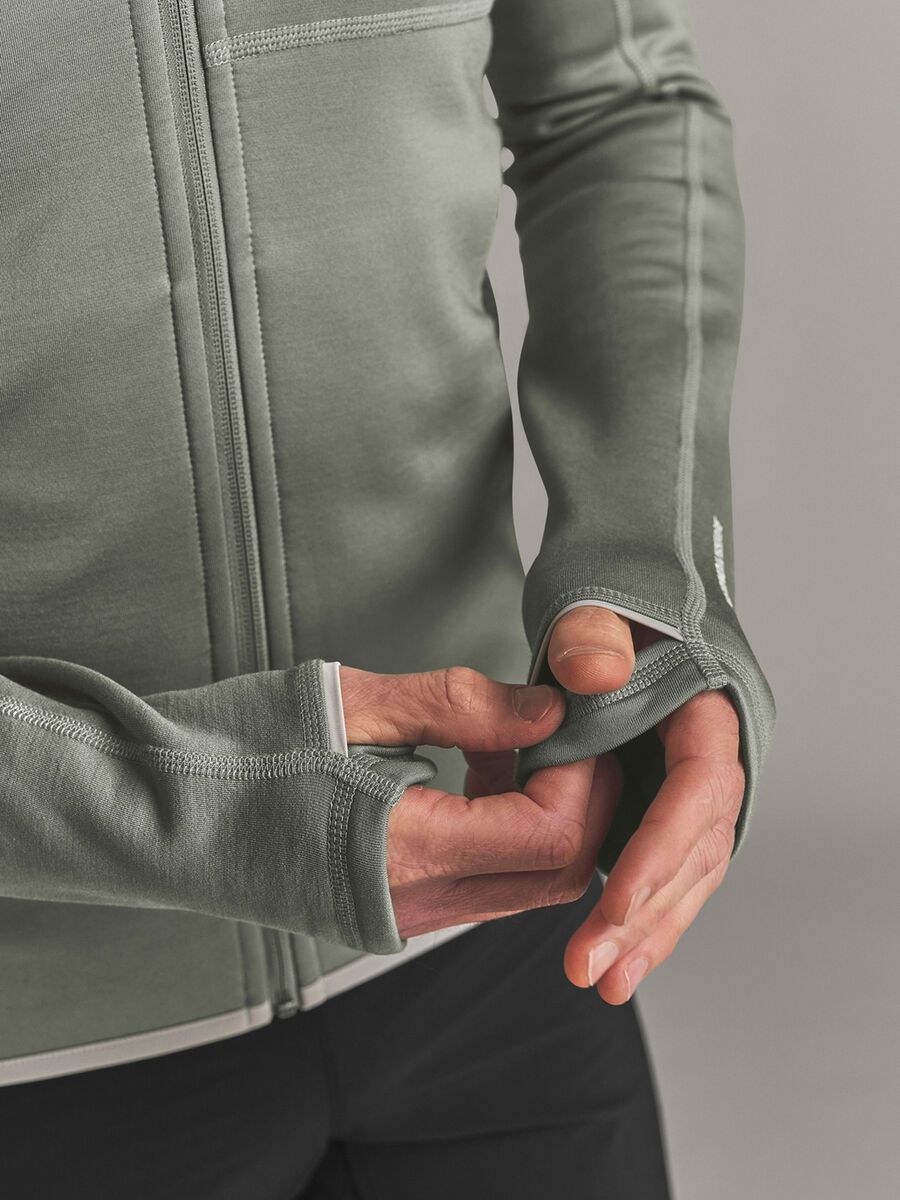 Ortovox Merino Fleece Hoody M, green sage - Bild 4