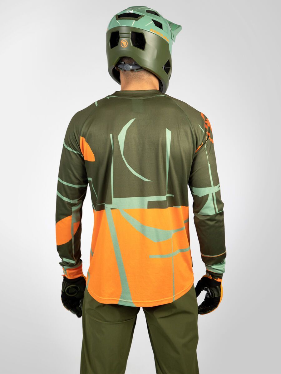 Endura MT500 Druck T-Shirt LTD (langarm), olivgrün - Bild 6