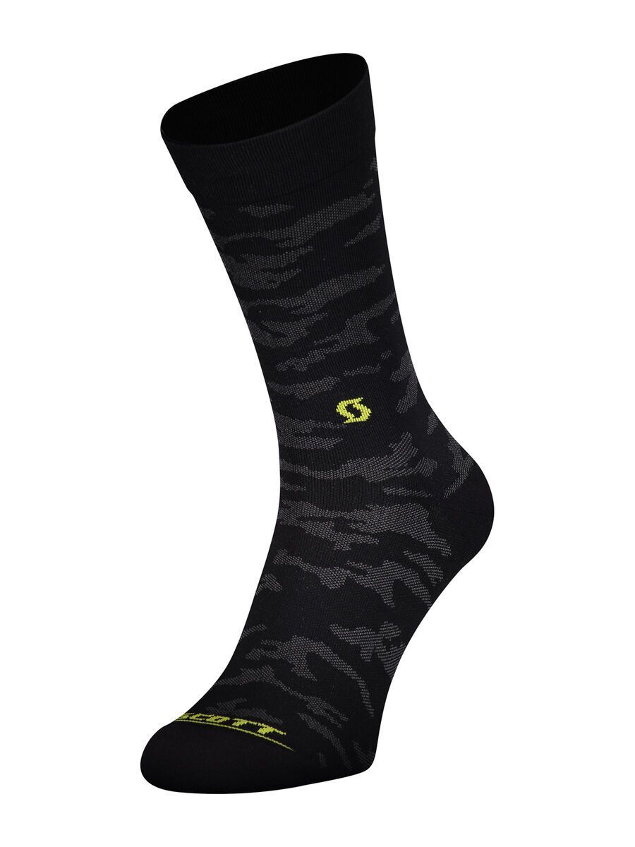 Scott Trail Camo Crew Socks, black/sulphur yellow - Bild 1