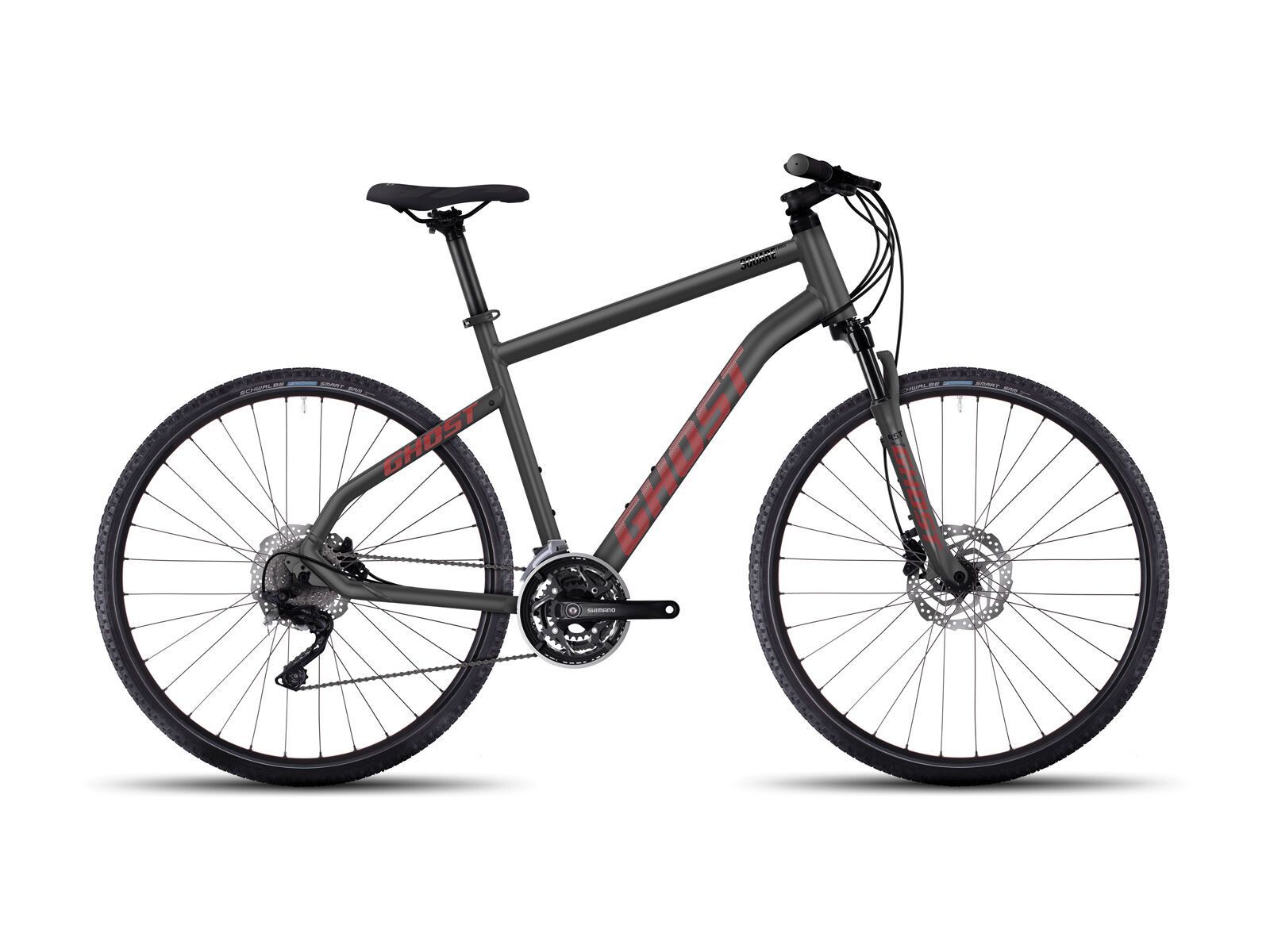 Ghost Square Cross 6, urban grey/neon red/night black - Bild 1