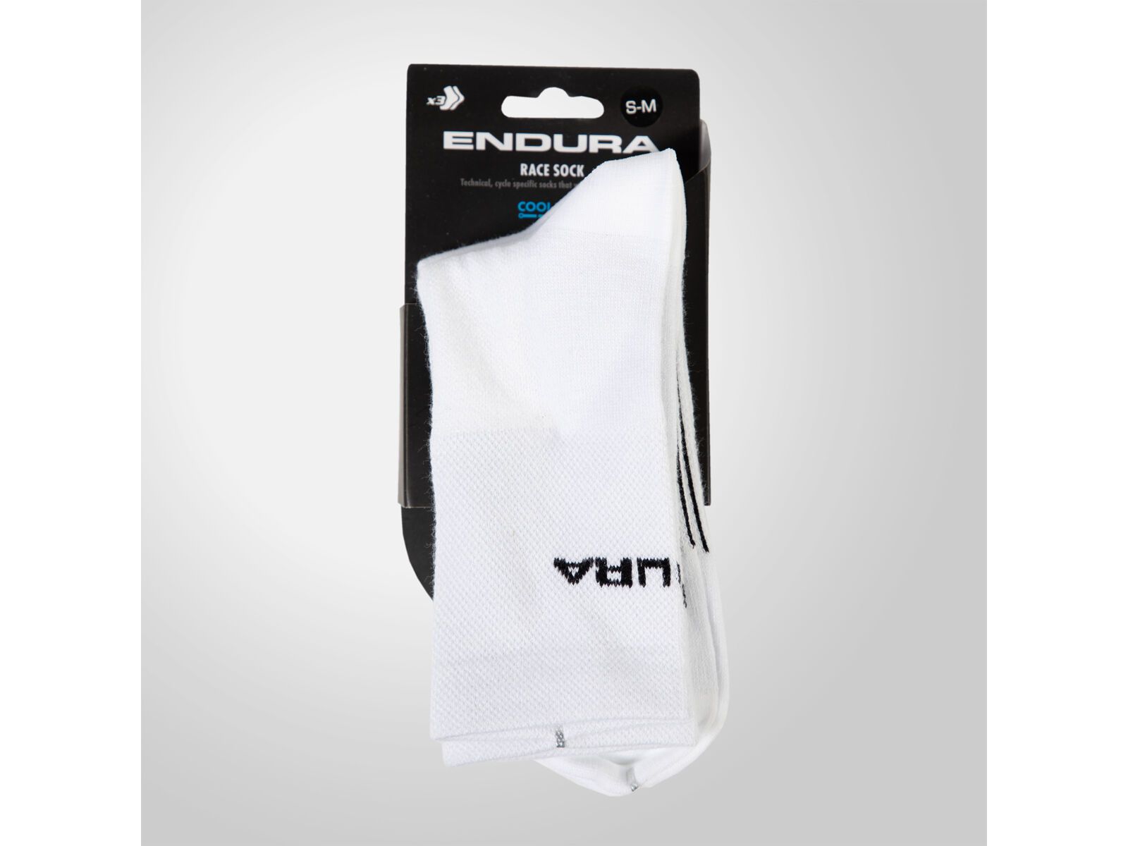 Endura Coolmax Race-Socke (Dreierpack), white - Bild 5
