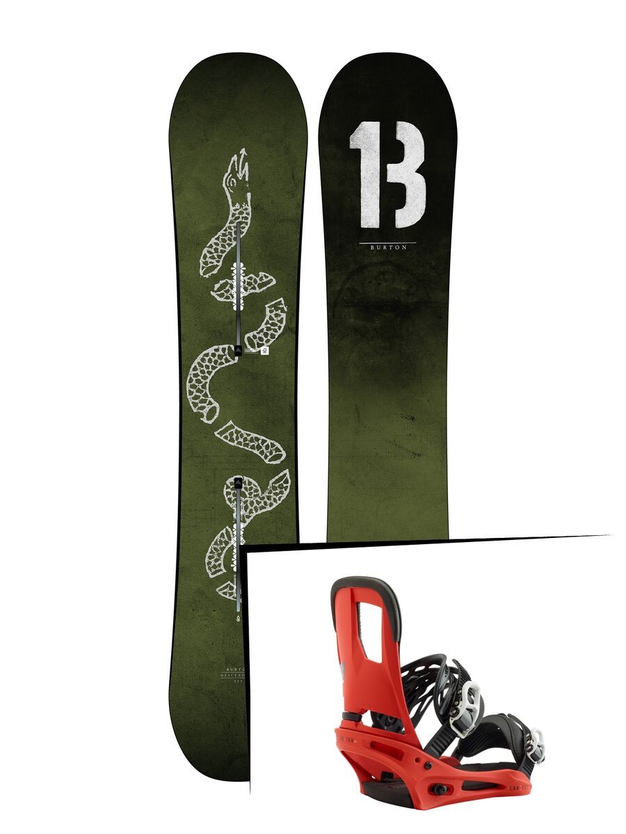 Set: Burton Descendant 2019 + Burton Cartel red - Bild 1