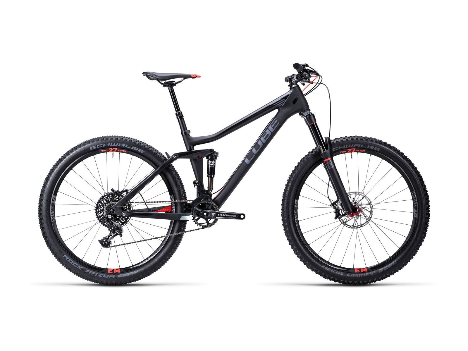 Cube Stereo 140 Super HPC TM 27.5, carbon/flashred - Bild 1