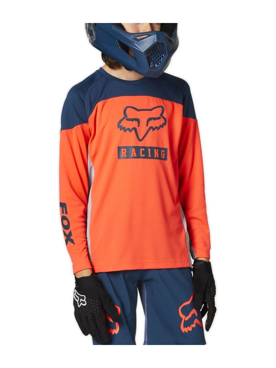 Fox Youth Defend LS Jersey Graphic 2, atomic punch - Bild 1