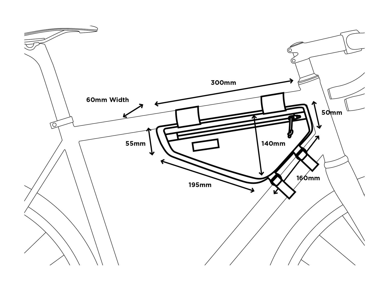 Restrap Frame Bag - 2.5 L, black - Bild 7