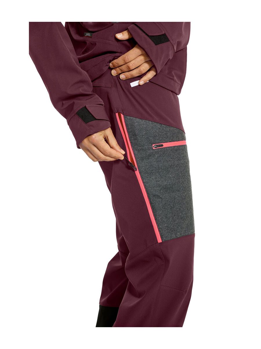 Ortovox Merino Naturtec Plus Pordoi Pants W, dark wine - Bild 2