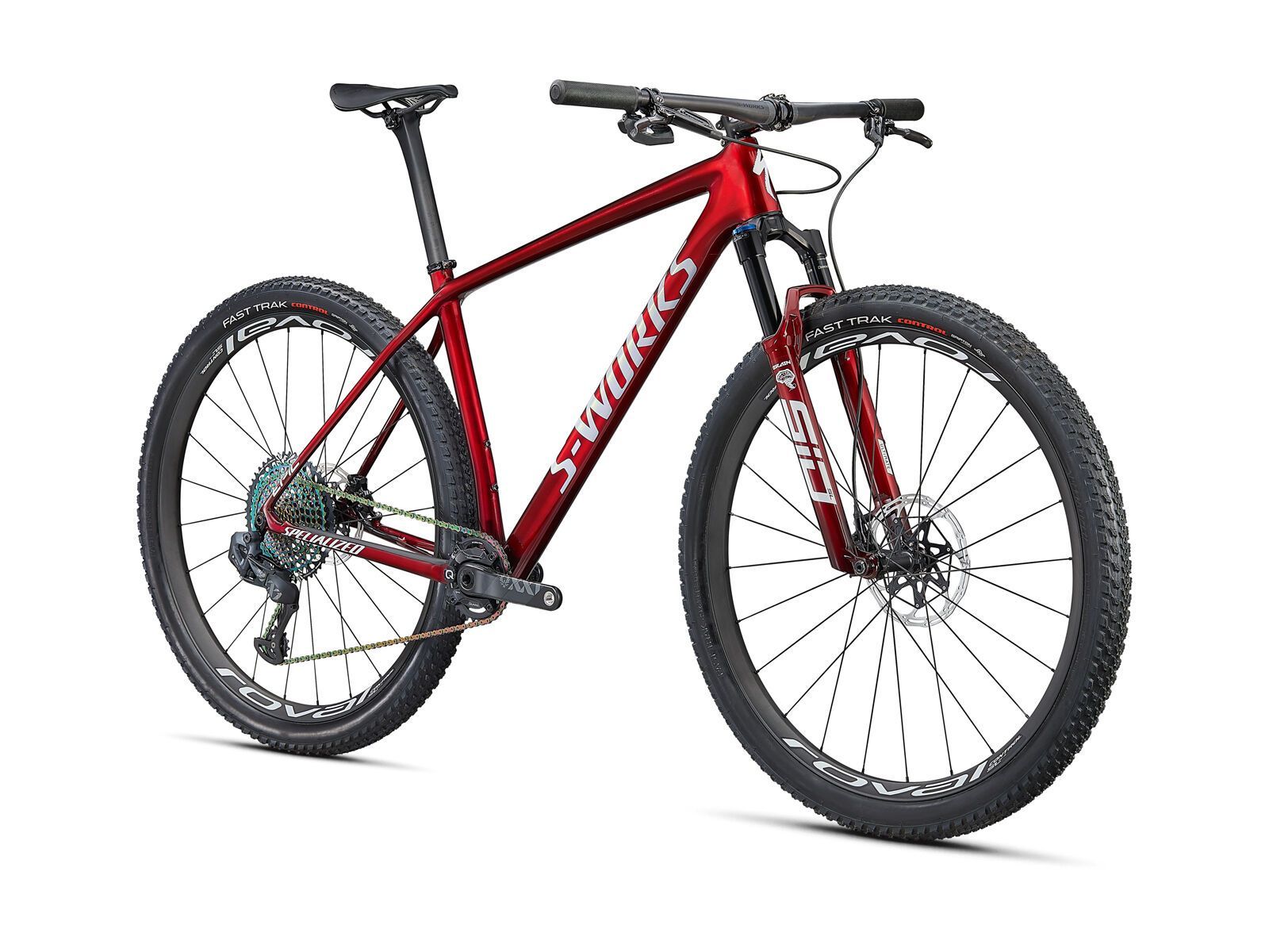 Specialized S-Works Epic HT, red tint carbon/brushed/white - Bild 2